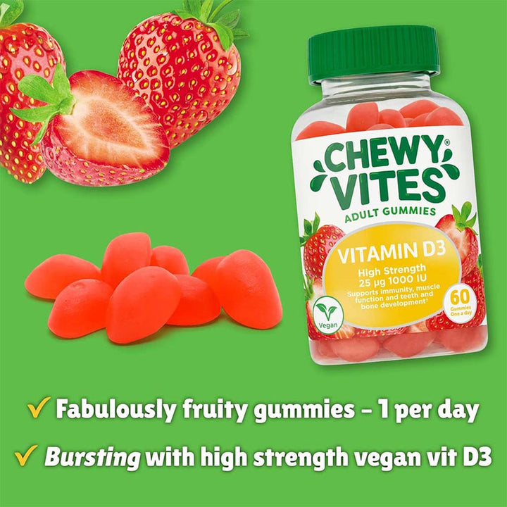 Chewy Vites Adults Vitamin D3 1000 IU Extra Strength Gummies - Easy Pharmacy LLC