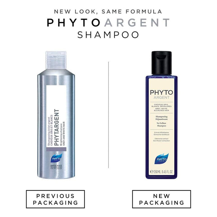 Phyto Phytoargent No-Yellow, Yellow Tone Neutralizing Shampoo For Grey, White & Bleached Hair 250ml - Easy Pharmacy LLC