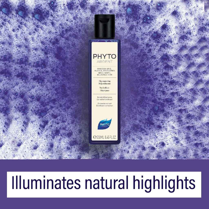 Phyto Phytoargent No-Yellow, Yellow Tone Neutralizing Shampoo For Grey, White & Bleached Hair 250ml - Easy Pharmacy LLC