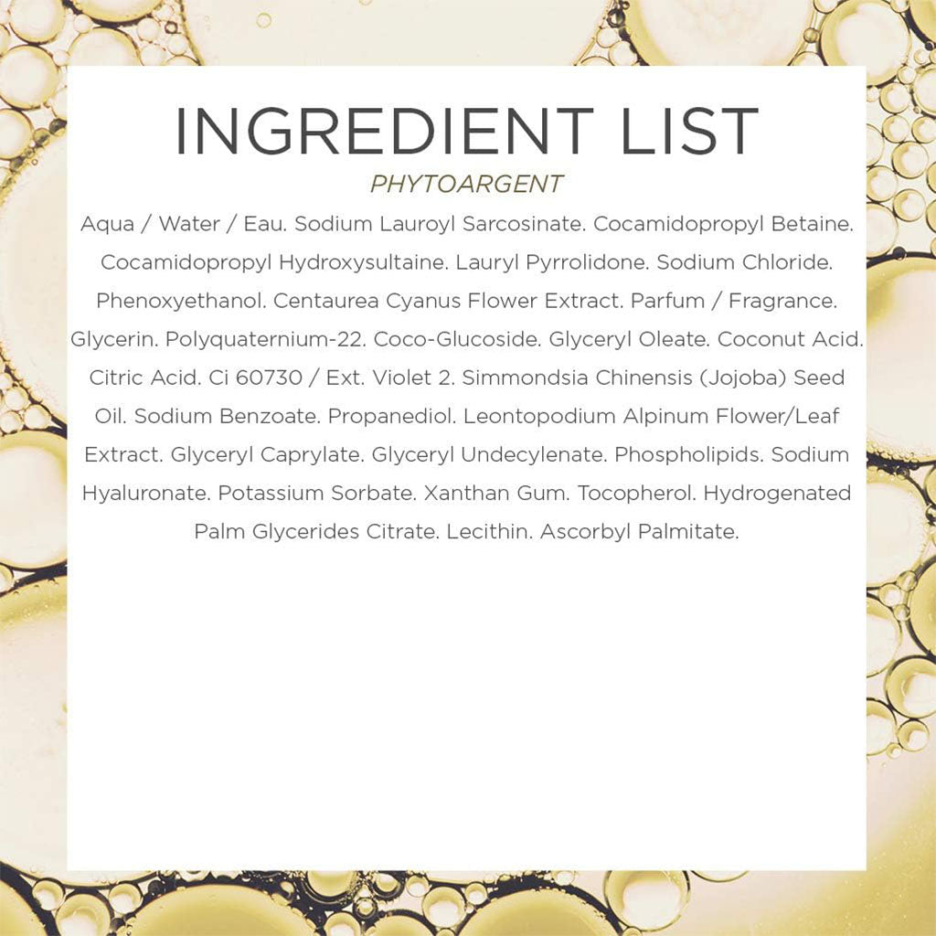 Phyto Phytoargent No-Yellow, Yellow Tone Neutralizing Shampoo For Grey, White & Bleached Hair 250ml - Easy Pharmacy LLC