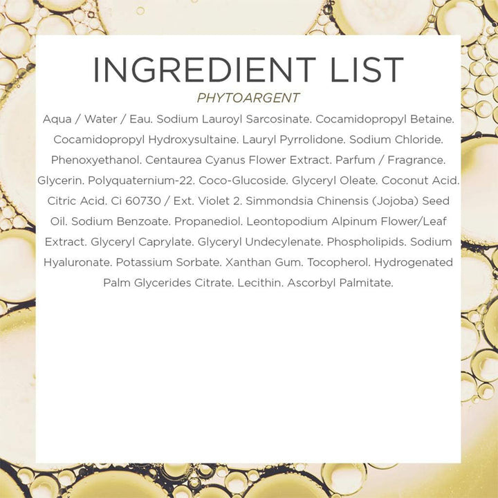 Phyto Phytoargent No-Yellow, Yellow Tone Neutralizing Shampoo For Grey, White & Bleached Hair 250ml - Easy Pharmacy LLC