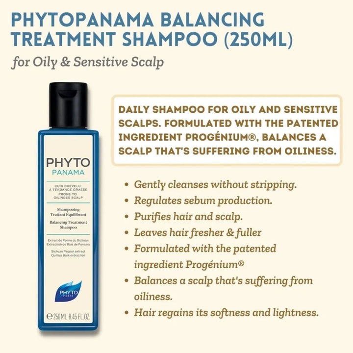 Phyto Phytopanama Balancing Treatment Shampoo For Oily Scalp & Hair 250ml - Easy Pharmacy LLC