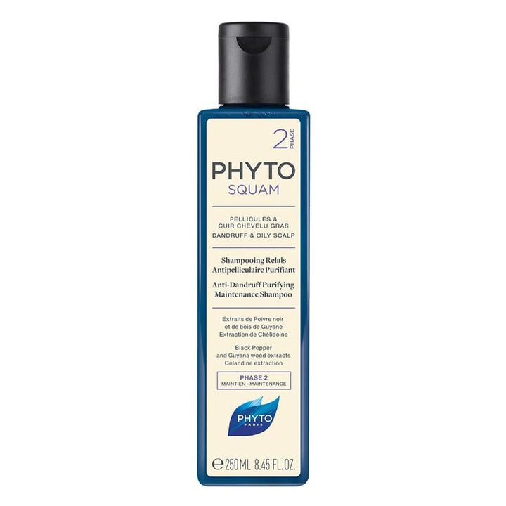 Phyto Phytosquam Phase 2 Anti-Dandruff Purifying Maintenance Shampoo For Dandruff & Oily Scalp 250ml - Easy Pharmacy LLC