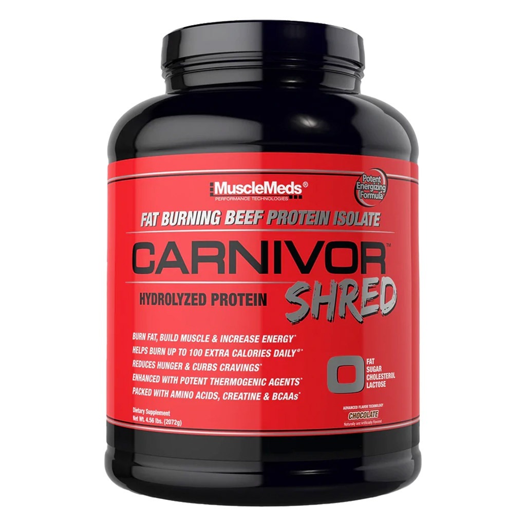 MuscleMeds Carnivor Shred Fat Burning Beef Protein Isolate Hydrolyzed Protein Powder Chocolate 4.5 lb - Easy Pharmacy LLC