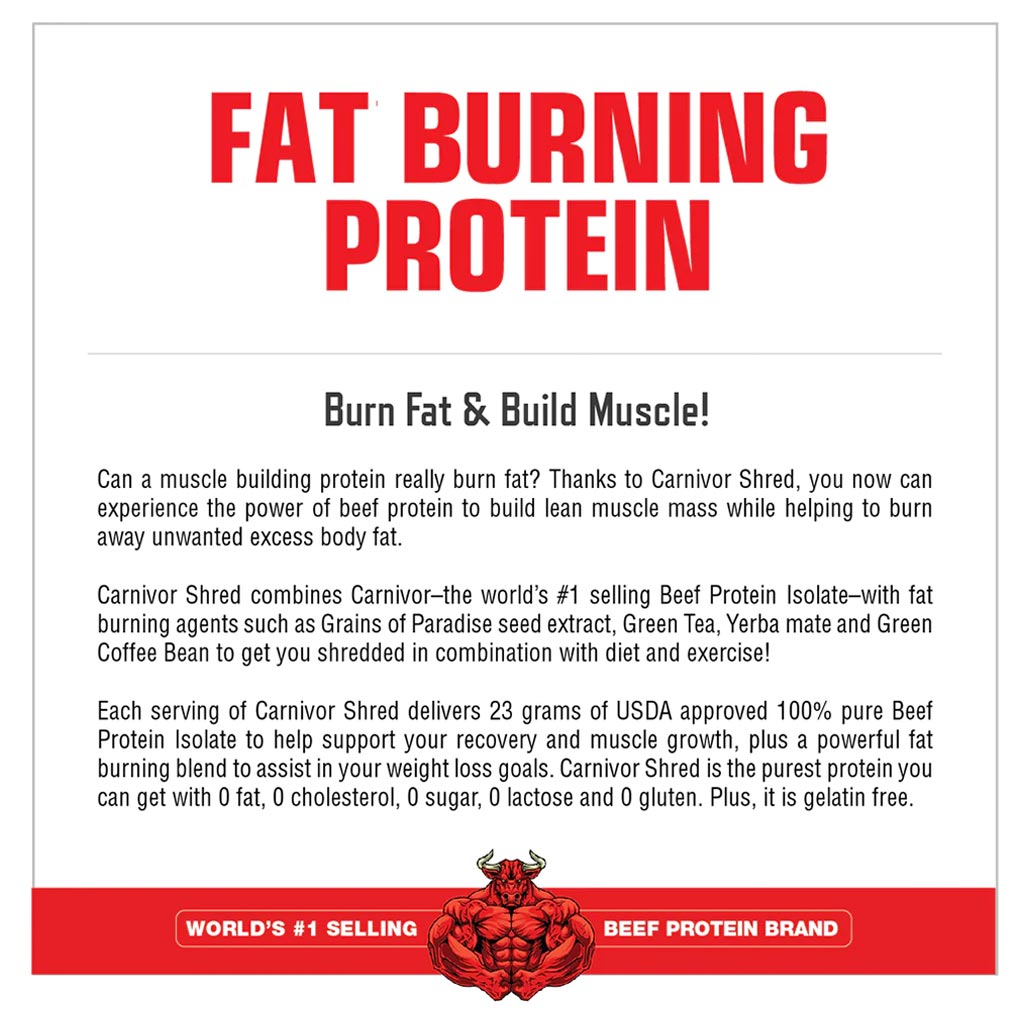 MuscleMeds Carnivor Shred Fat Burning Beef Protein Isolate Hydrolyzed Protein Powder Chocolate 4.5 lb - Easy Pharmacy LLC