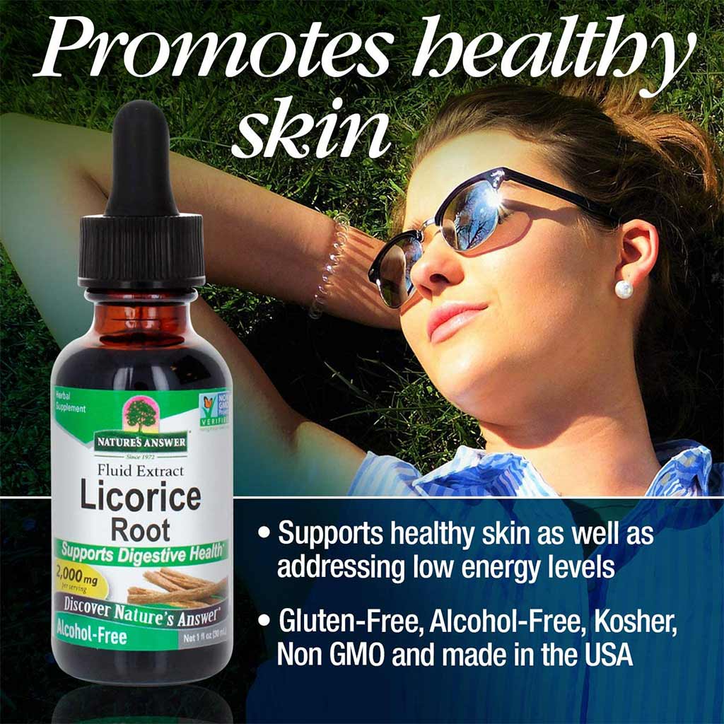 Nature's Answer Licorice Root 2000mg Fluid Extract Drops For Digestive Health, 30ml - Easy Pharmacy LLC