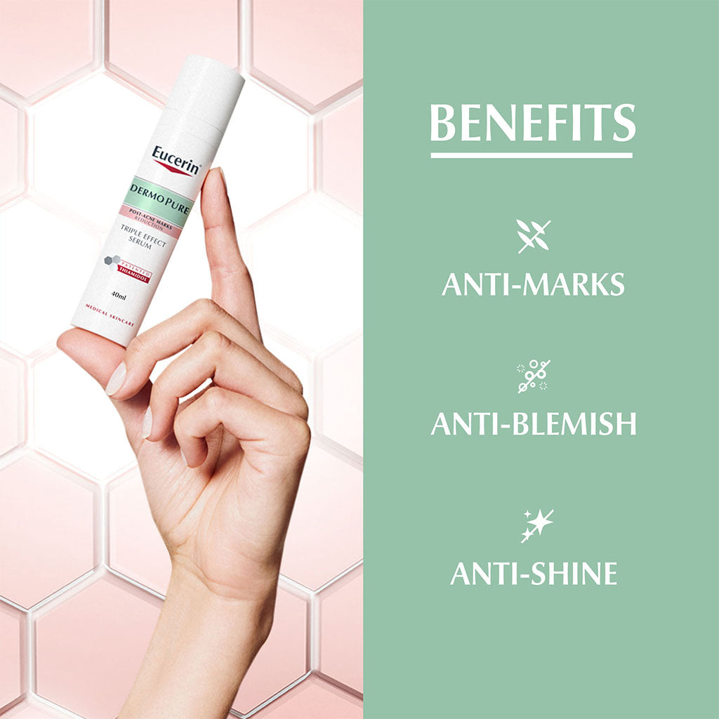 Eucerin Dermo Purifyer Oil Control Post Blemish Anti-Mark Triple Effect Serum For Acne Prone Skin 40ml - Easy Pharmacy LLC
