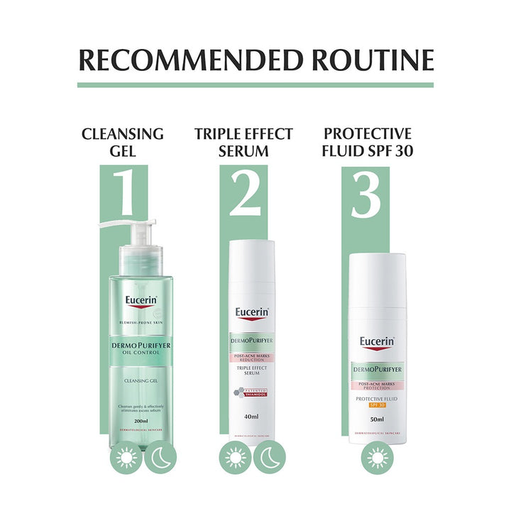 Eucerin Dermo Purifyer Oil Control Post Blemish Anti-Mark Triple Effect Serum For Acne Prone Skin 40ml - Easy Pharmacy LLC