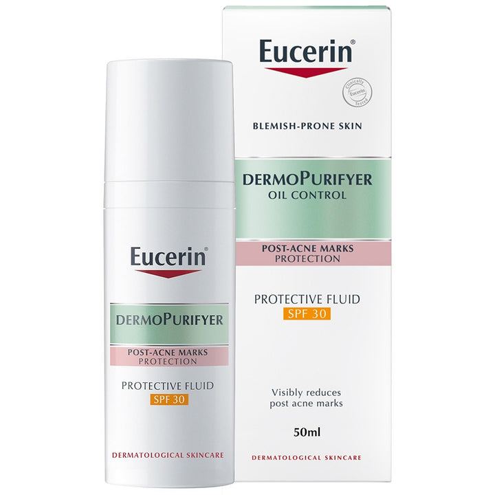 Eucerin Dermo Purifyer Post Blemish Anti-Mark SPF 30 Protective Fluid For Acne Prone Skin 50ml - Easy Pharmacy LLC