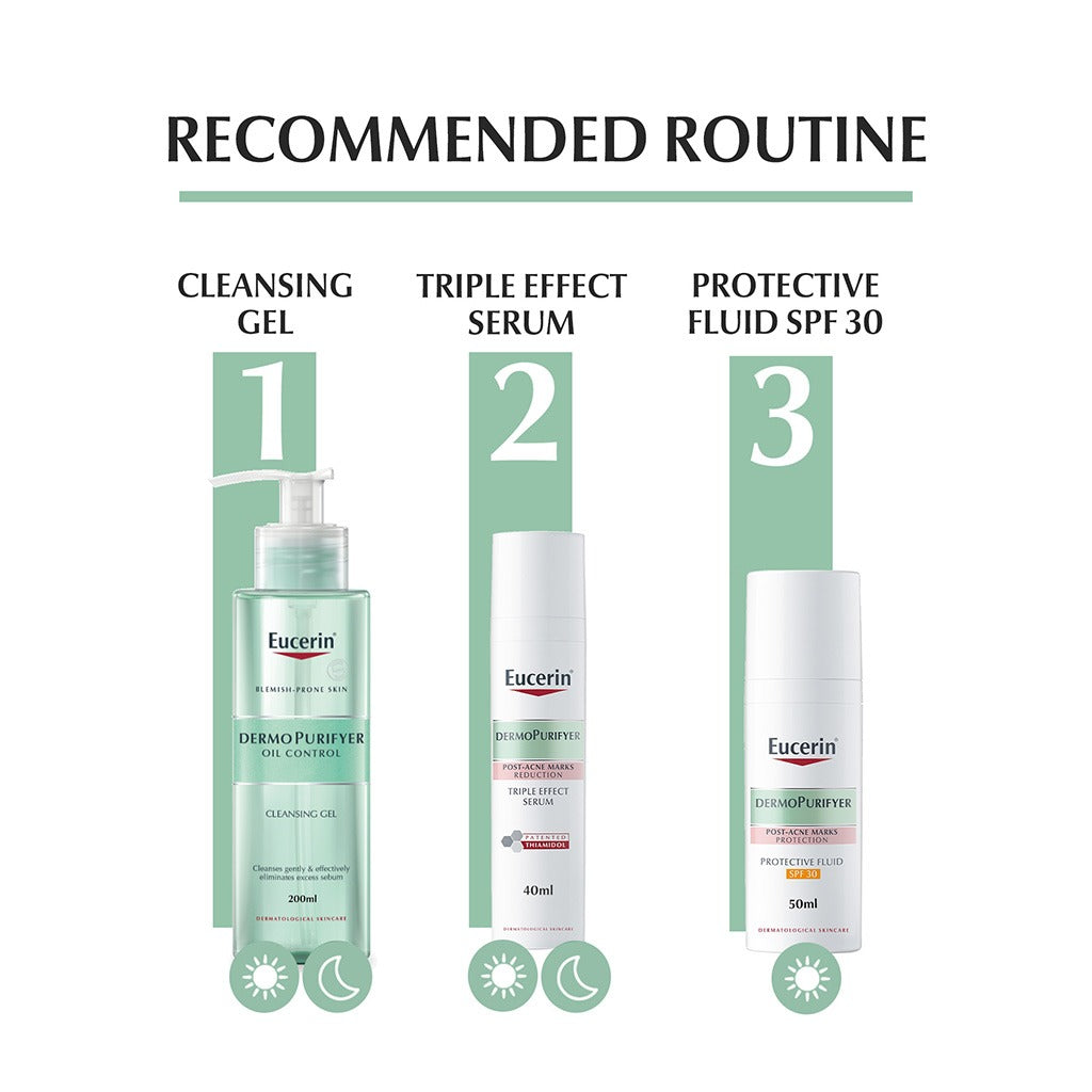 Eucerin Dermo Purifyer Post Blemish Anti-Mark SPF 30 Protective Fluid For Acne Prone Skin 50ml - Easy Pharmacy LLC