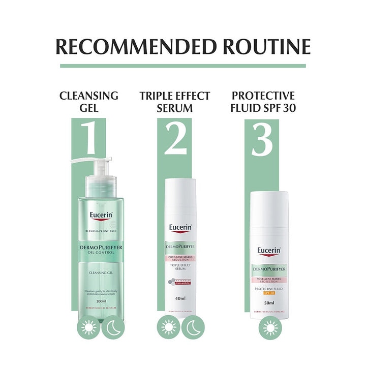 Eucerin Dermo Purifyer Post Blemish Anti-Mark SPF 30 Protective Fluid For Acne Prone Skin 50ml - Easy Pharmacy LLC
