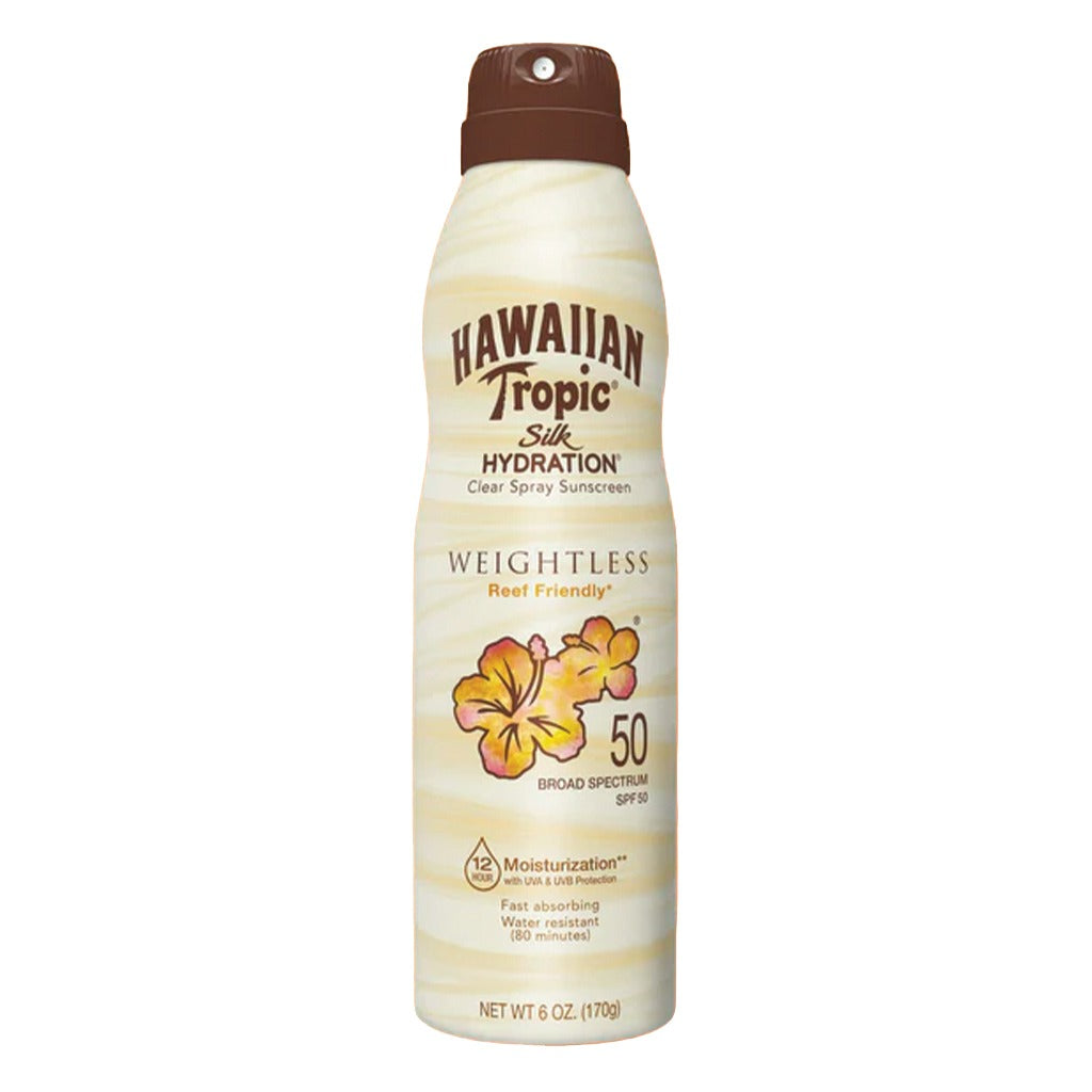 Hawaiian Tropic Silk Hydration Weightless Continuous Clear Sunscreen Spray SPF 50, 170 g - Easy Pharmacy LLC