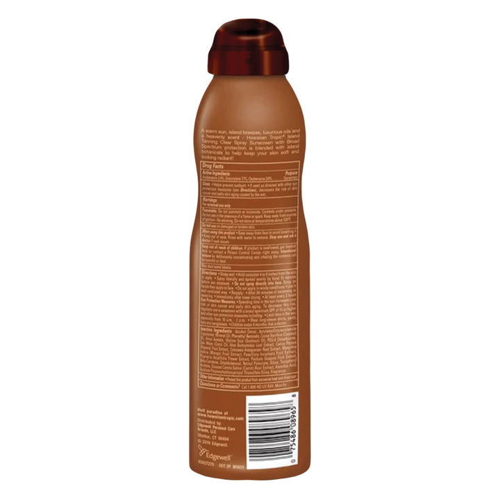 Hawaiian Tropic Island Tanning Dry Oil Continuous Clear Spray Sunscreen SPF 30, 149 g - Easy Pharmacy LLC