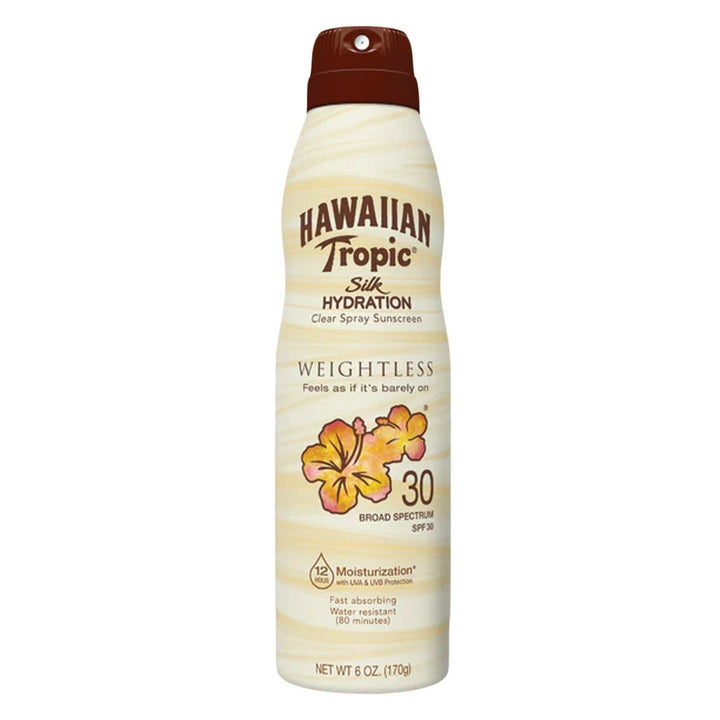 Hawaiian Tropic Silk Hydration Weightless Continuous Clear Spray Sunscreen SPF 30, 170 g - Easy Pharmacy LLC