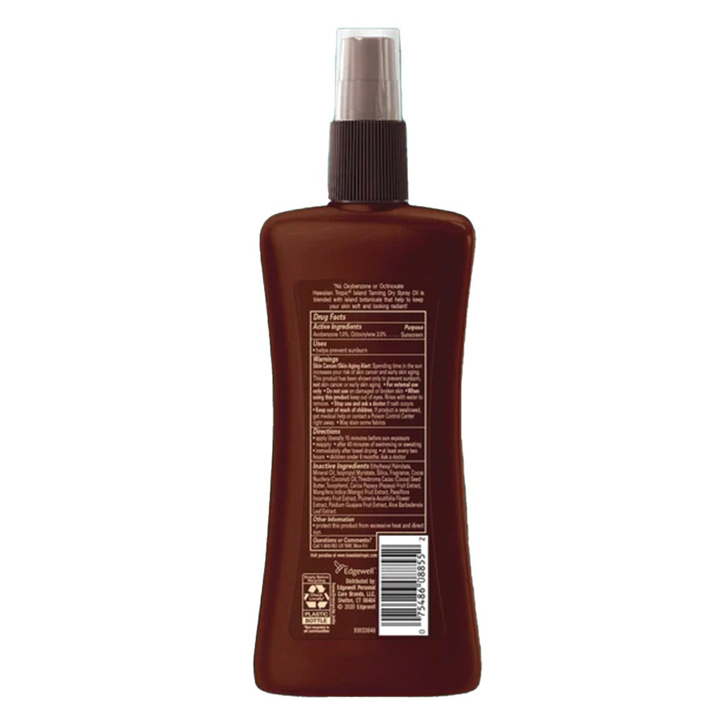 Hawaiian Tropic Island Tanning Dry Oil Pump Spray SPF 6, 236 mL - Easy Pharmacy LLC