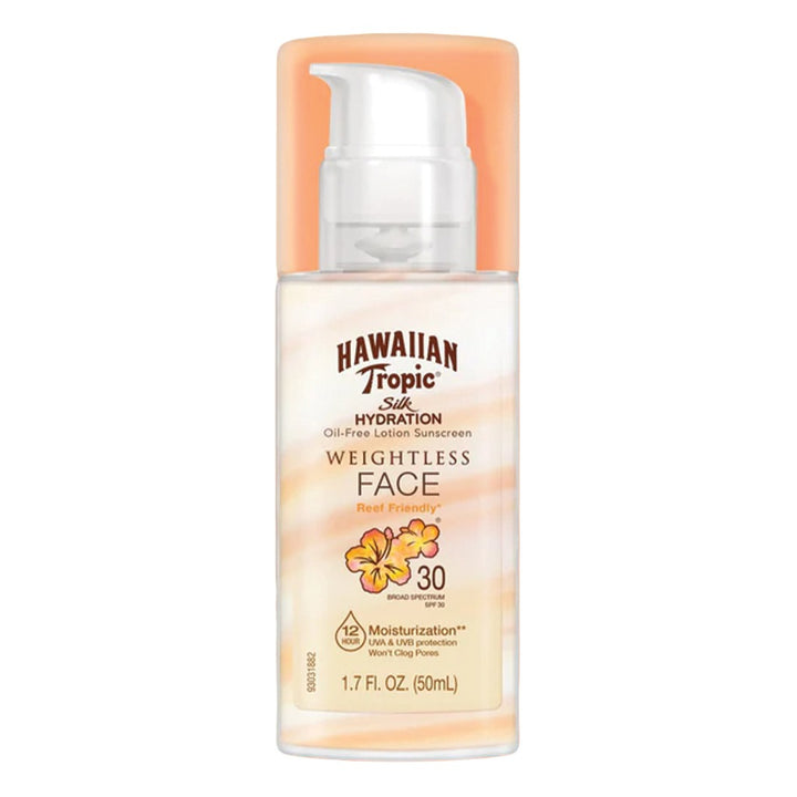 Hawaiian Tropic Silk Hydration Weightless Oil-Free Face Sunscreen Lotion SPF 30, 50 mL - Easy Pharmacy LLC