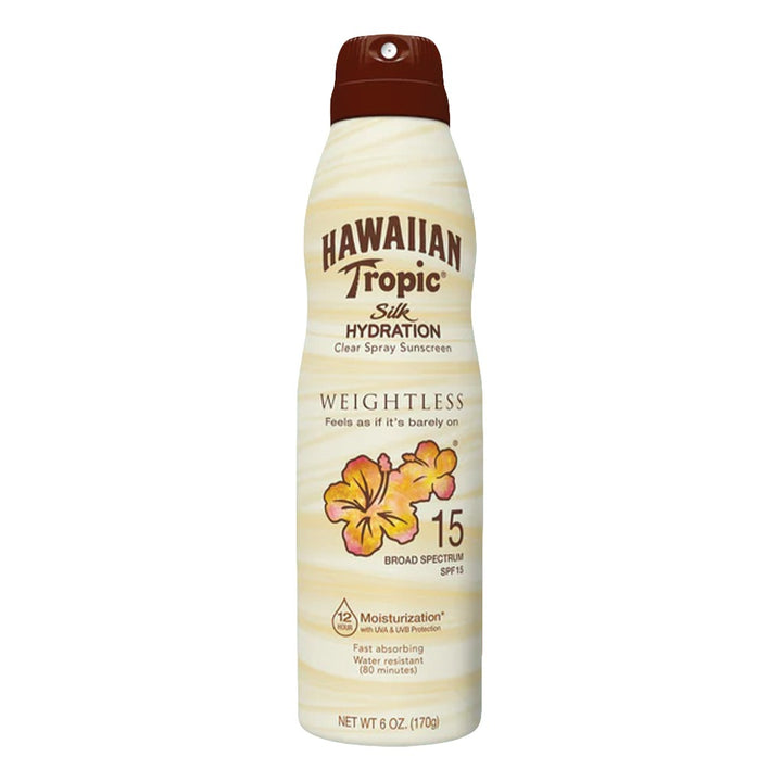 Hawaiian Tropic Silk Hydration Weightless Continuous Clear Sunscreen Spray SPF 15, 170 g - Easy Pharmacy LLC