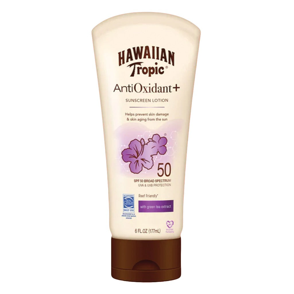 Hawaiian Tropic AntiOxidant+ Sunscreen Lotion SPF 50, 177 mL - Easy Pharmacy LLC