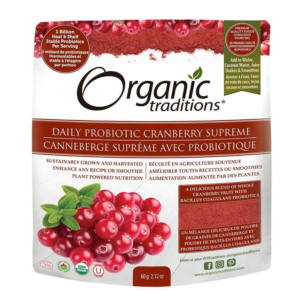 Organic Traditions Daily Probiotic Cranberry Supreme Powder 60 g - Easy Pharmacy LLC