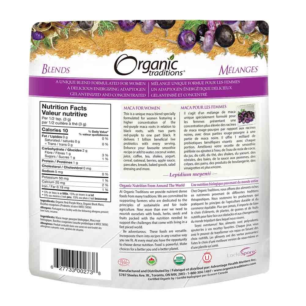Organic Traditions Maca For Women With Probiotic Powder 150 g - Easy Pharmacy LLC