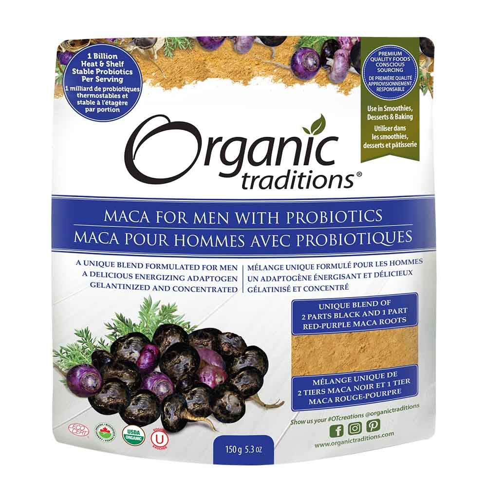 Organic Traditions Maca For Men With Probiotic Powder 150 g - Easy Pharmacy LLC