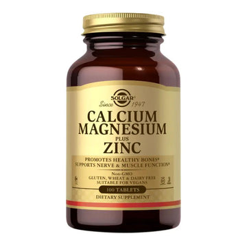 Solgar Calcium Magnesium Plus Zinc Tablets 100's