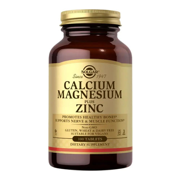 Solgar Calcium Magnesium Plus Zinc Tablets 100's
