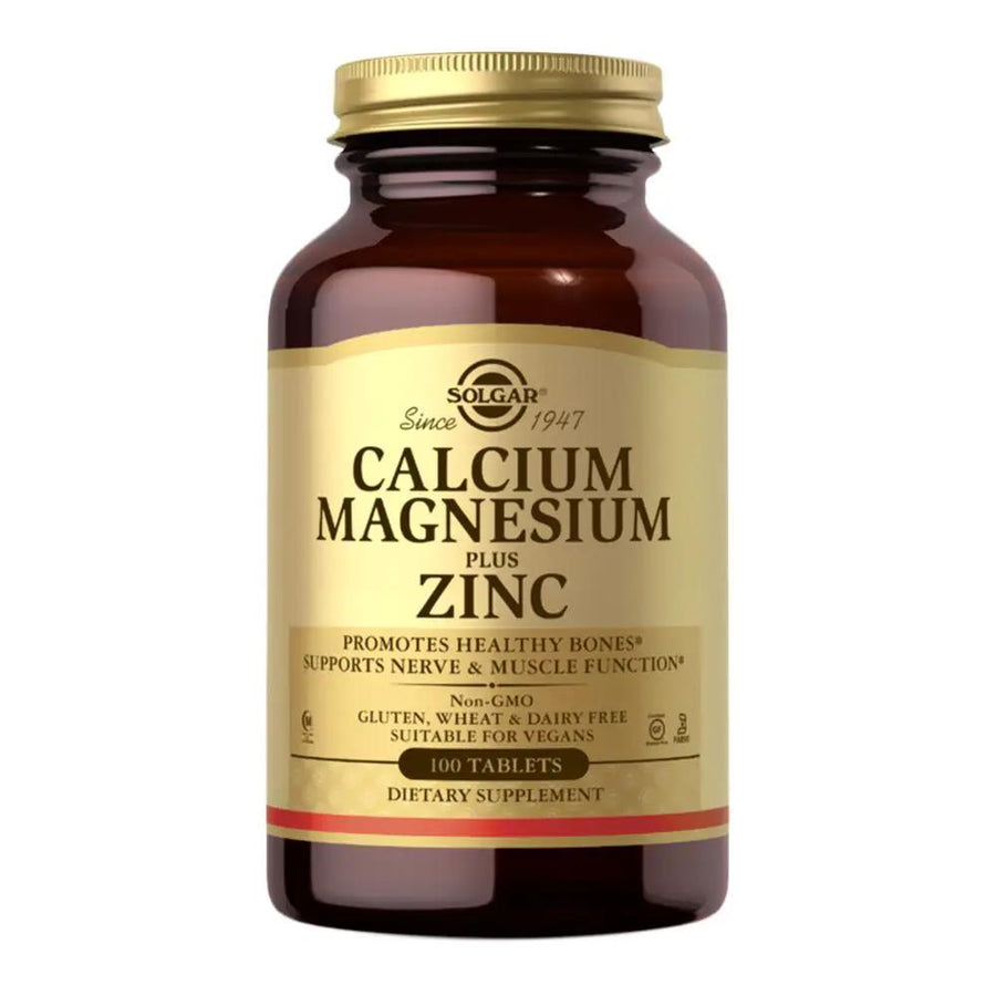 Solgar Calcium Magnesium Plus Zinc Tablets 100's