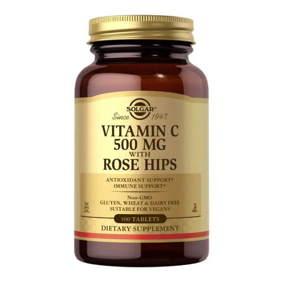 Solgar Vitamin C 500 mg With Rose Hips Tablets 100's