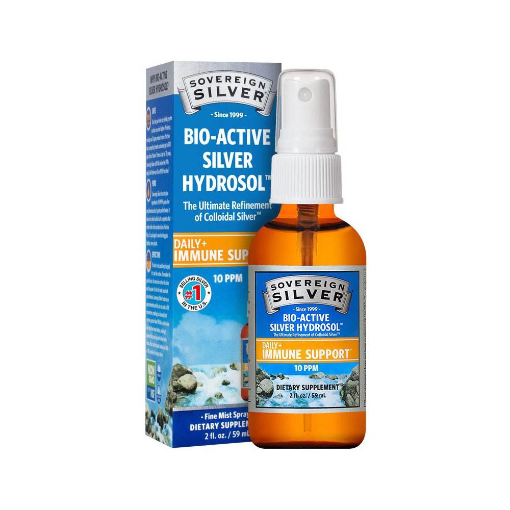 Sovereign Silver Bio-Active Silver Hydrosol Daily+ Immune Support 10 PPM Spray 2 fl.oz./59 mL - Easy Pharmacy LLC