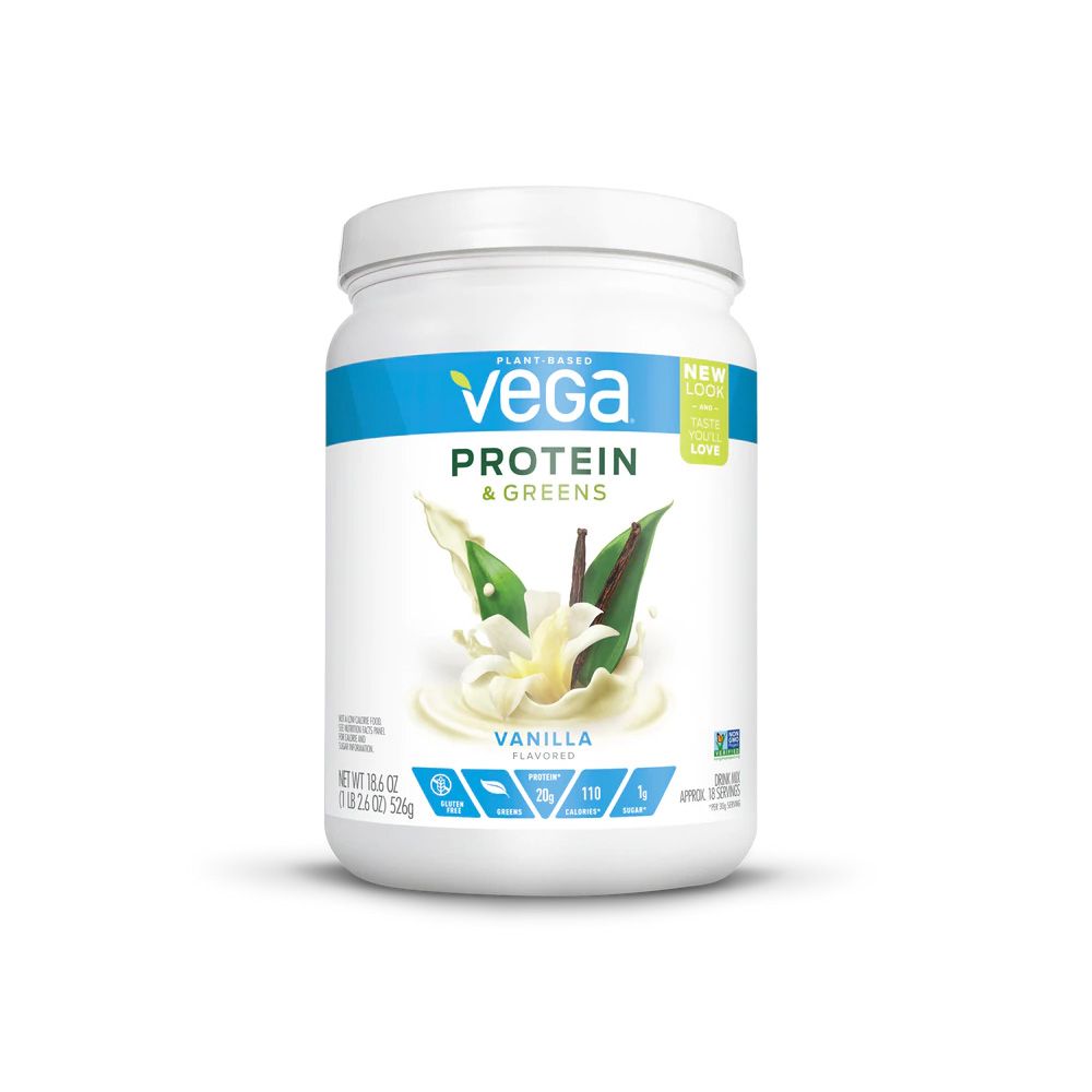 Vega Protein & Greens Plant-Based Powder Vanilla 18.6 oz./526 g - Easy Pharmacy LLC