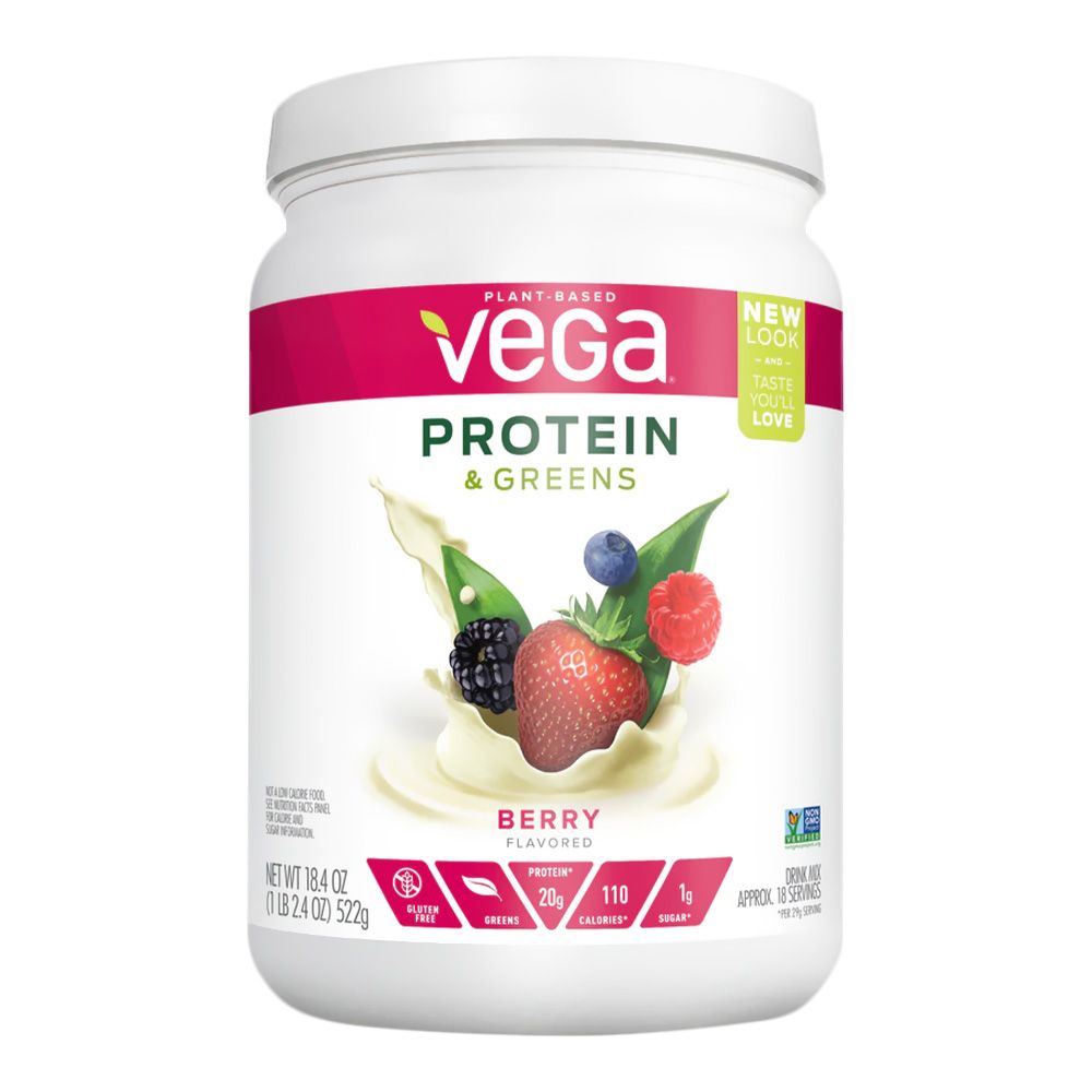 Vega Protein & Greens Plant Based Protein Powder Berry 18.4 oz - Easy Pharmacy LLC