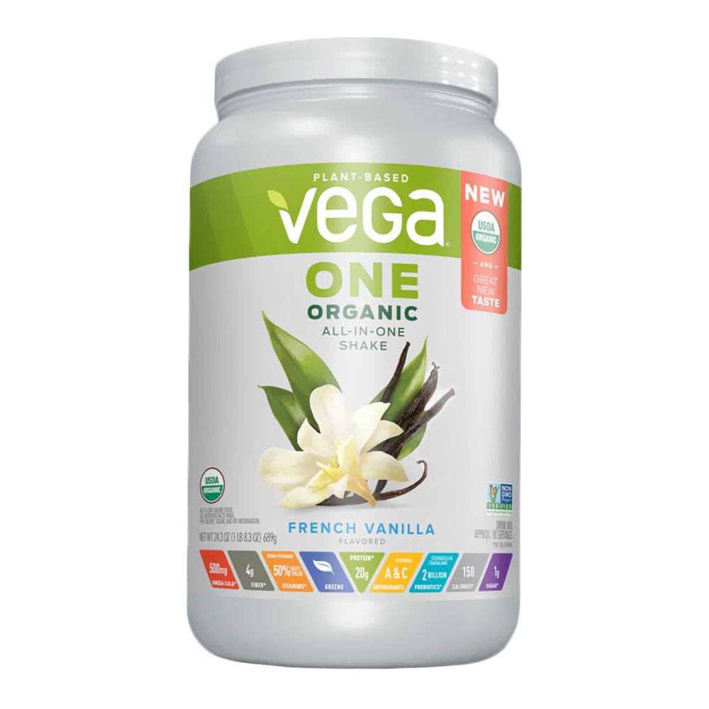 Vega One Organic All In One Shake Powder French Vanilla 24.3 oz - Easy Pharmacy LLC