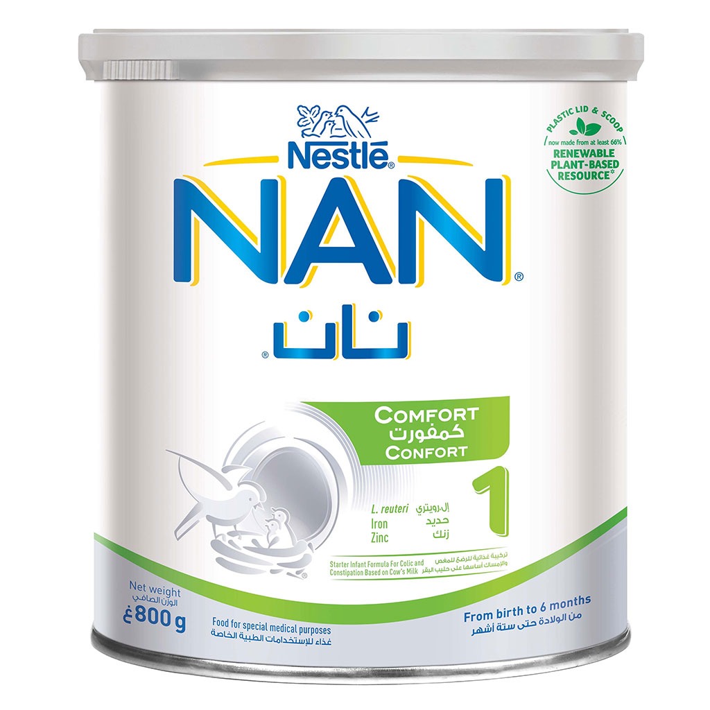 Nestle NAN Comfort Stage 1 Anti Colic Baby Milk Formula For 0 To 6 Months 800g - Easy Pharmacy LLC