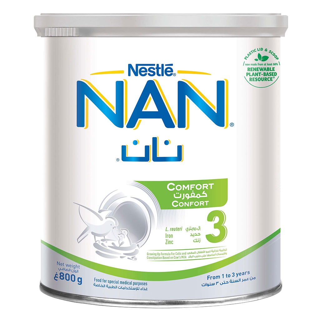 Nestle NAN Comfort Stage 3 Anti Colic Toddlers Milk Formula For 1 To 3 Years 800g - Easy Pharmacy LLC