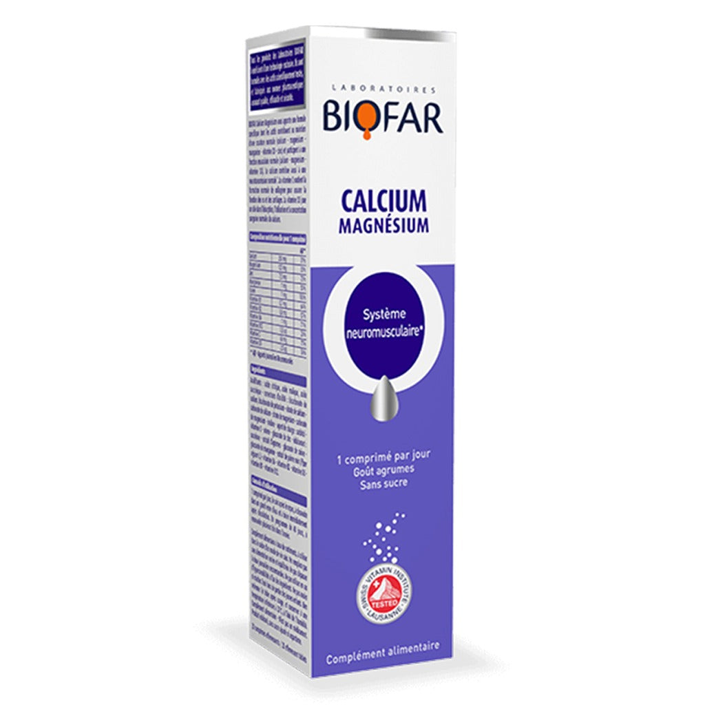 Biofar Vital Calcium Magnesium Effervescent Tablets, Citrus Flavor, Pack of 20's - Easy Pharmacy LLC