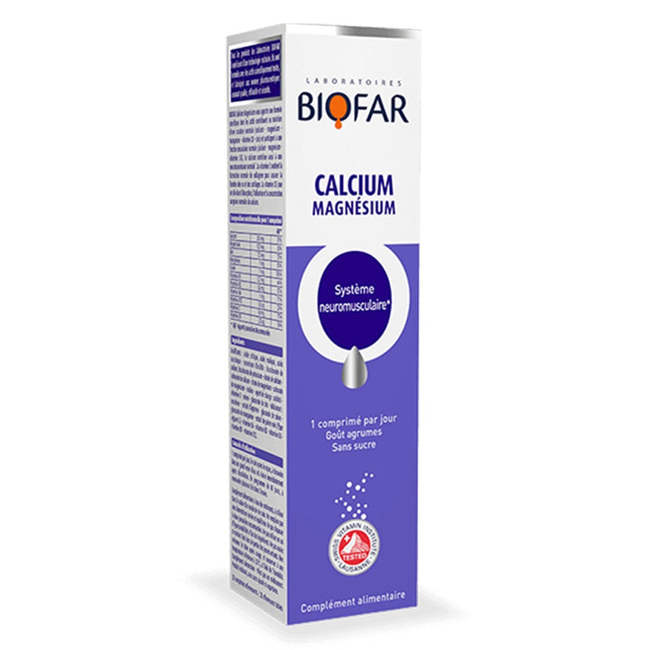 Biofar Vital Calcium Magnesium Effervescent Tablets, Citrus Flavor, Pack of 20's - Easy Pharmacy LLC