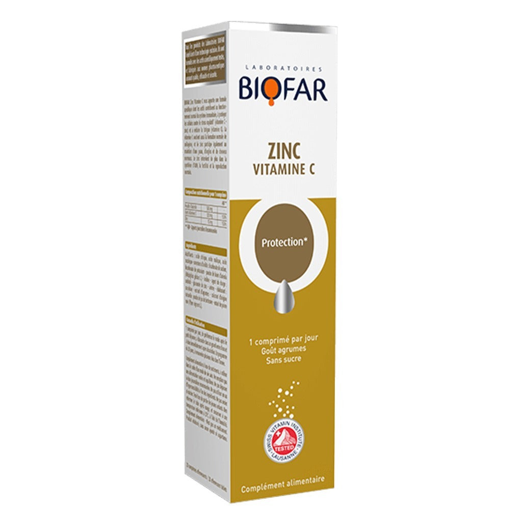 Biofar Zinc Vitamin C Effervescent Tablets 20's - Easy Pharmacy LLC