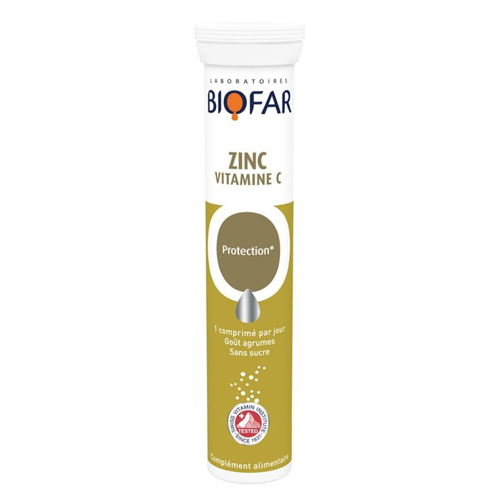 Biofar Zinc Vitamin C Effervescent Tablets 20's - Easy Pharmacy LLC