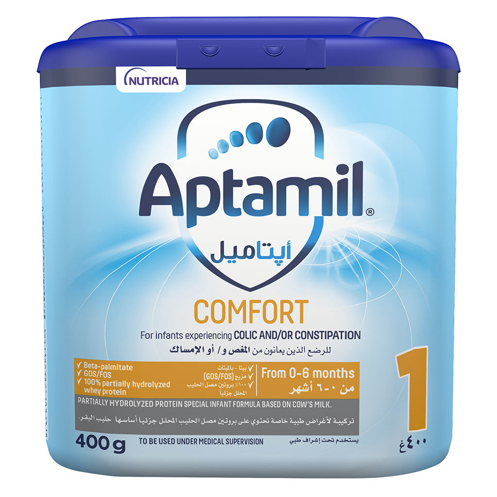 Aptamil Comfort Stage 1 Baby Milk Formula For 0 To 6 Months With Colic & Constipation 400g - Easy Pharmacy LLC