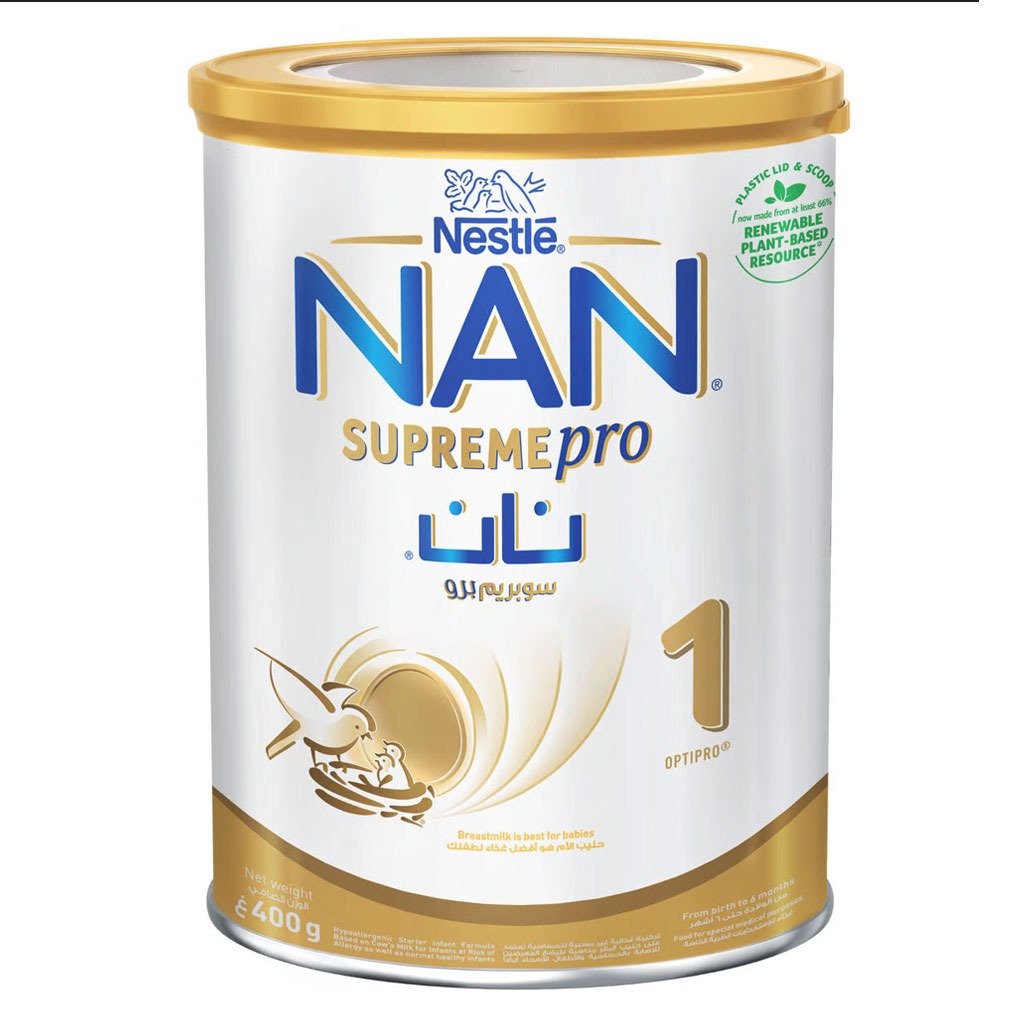 Nestle NAN Supreme Pro Stage 1 Baby Milk Formula For 0 To 6 Months 400g - Easy Pharmacy LLC