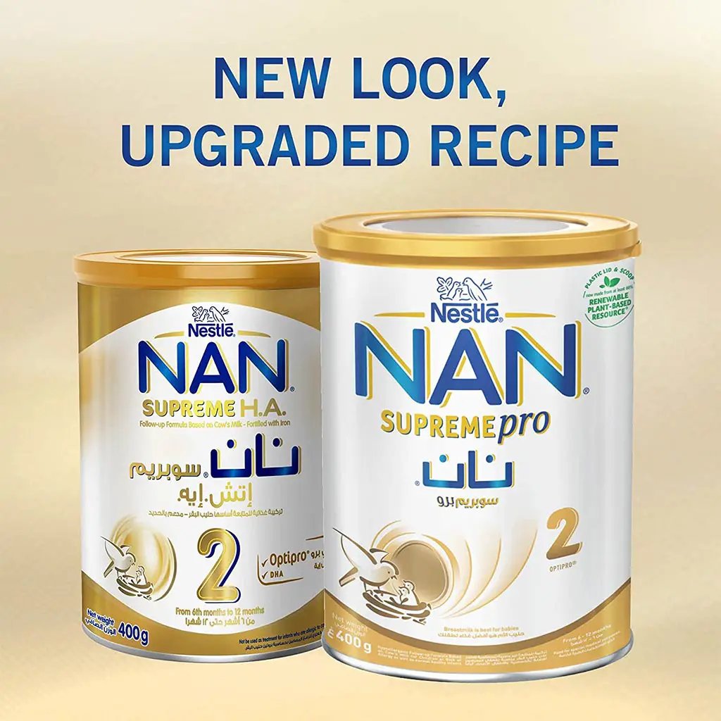 Nestle NAN Supreme Pro Stage 2 Infant Milk Formula For 6 To 12 Months 400g