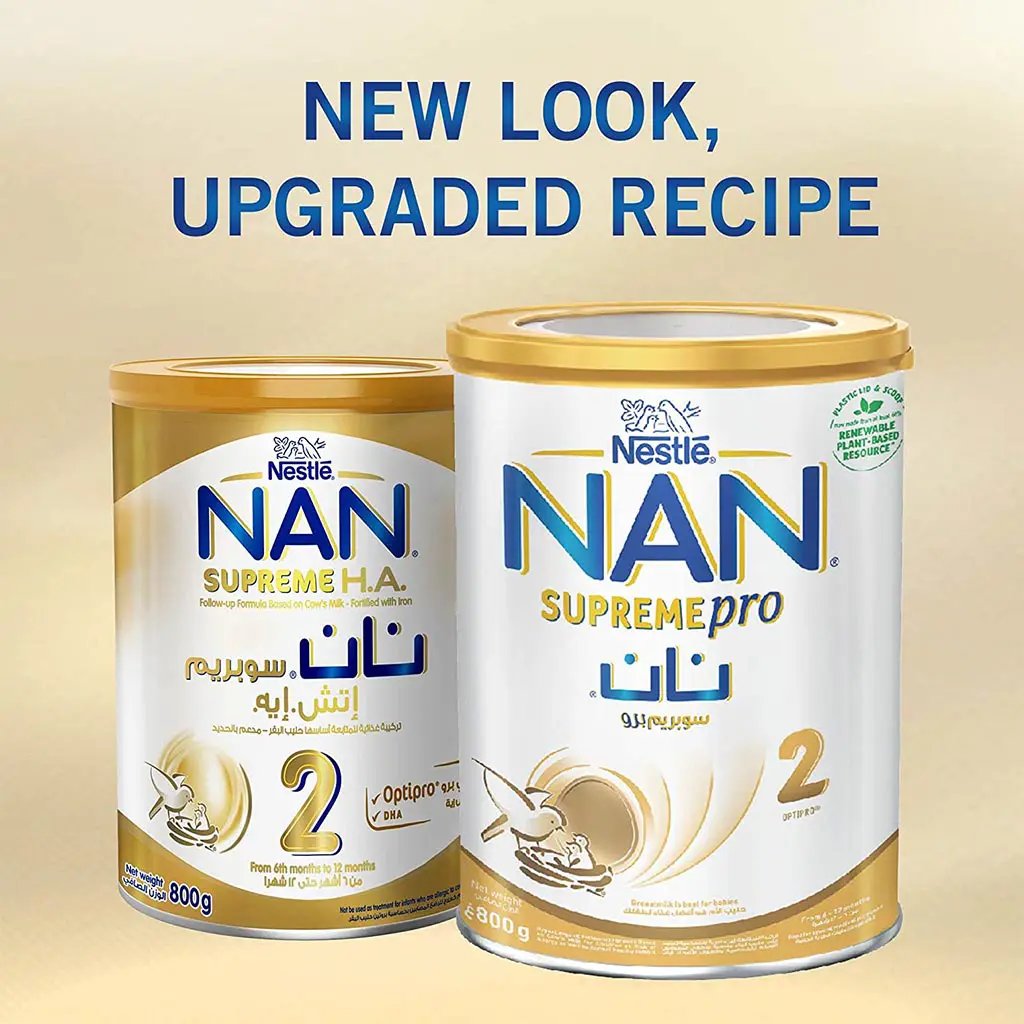 Nestle NAN Supreme Pro Stage 2 Infant Milk Formula For 6 To 12 Months 800g
