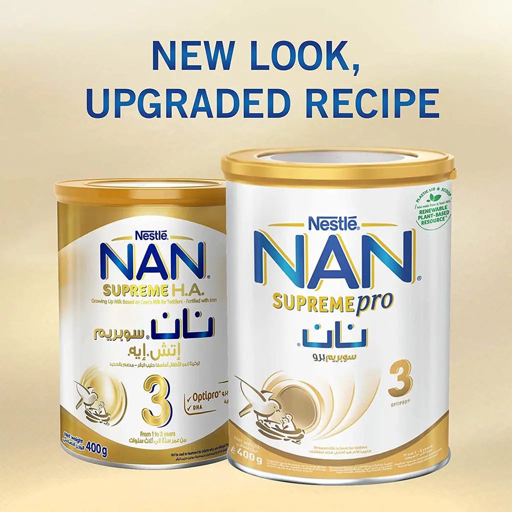 Nestle NAN Supreme Pro Stage 3 Toddlers Milk Formula For 1 To 3 Years 400g