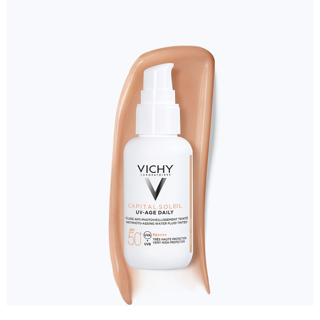Vichy Capital Soleil UV-Age Daily SPF50+ PA++++ Tinted Anti Ageing Fluid Sunscreen With Niacinamide 40ml - Easy Pharmacy LLC