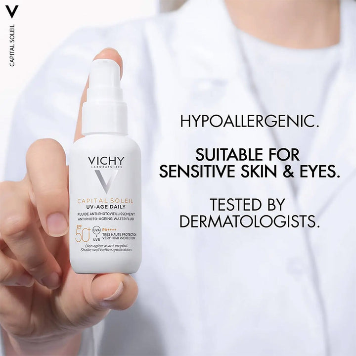 Vichy Capital Soleil UV-Age Daily SPF50+ PA++++ Anti Ageing Fluid Sunscreen With Niacinamide 40ml - Easy Pharmacy LLC