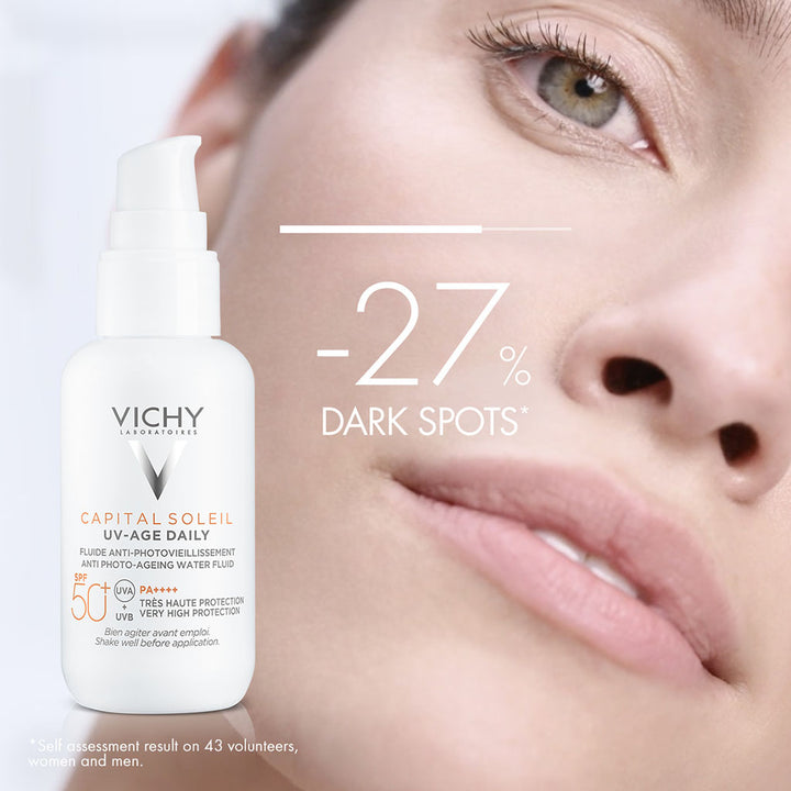 Vichy Capital Soleil UV-Age Daily SPF50+ PA++++ Anti Ageing Fluid Sunscreen With Niacinamide 40ml - Easy Pharmacy LLC