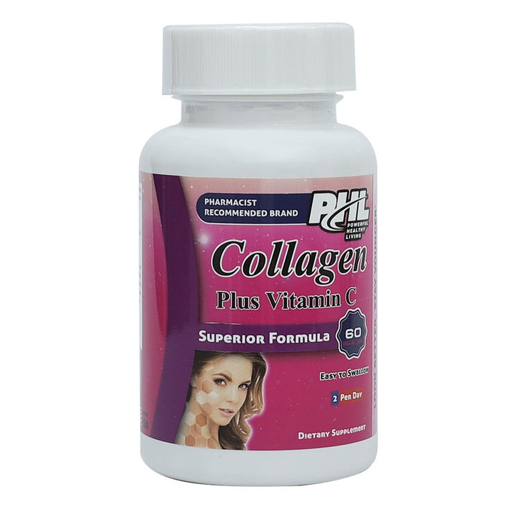 PHL Collagen Plus Vitamin C Veggie Capsules, Pack of 60's - Easy Pharmacy LLC
