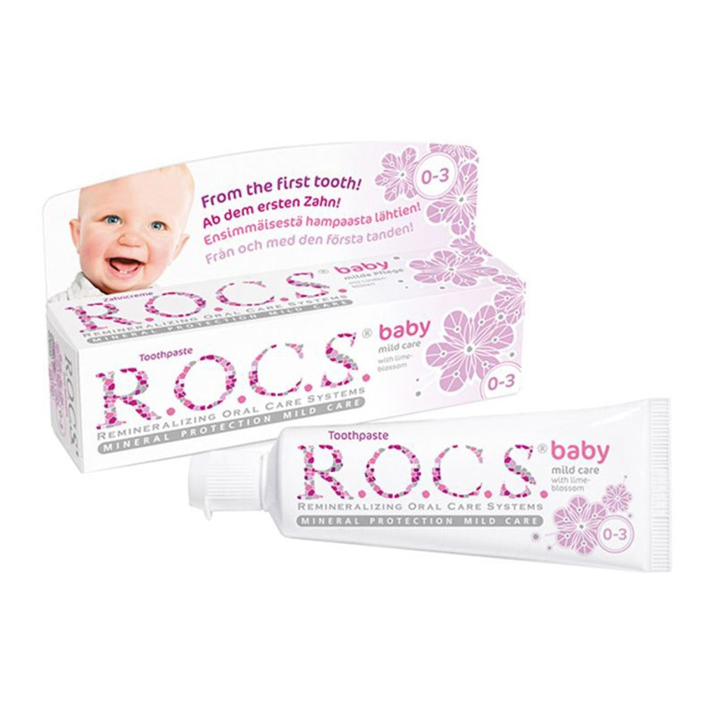 R.O.C.S. Baby 0-3 Mild Care with Lime Blossom Toothpaste 35 mL - Easy Pharmacy LLC