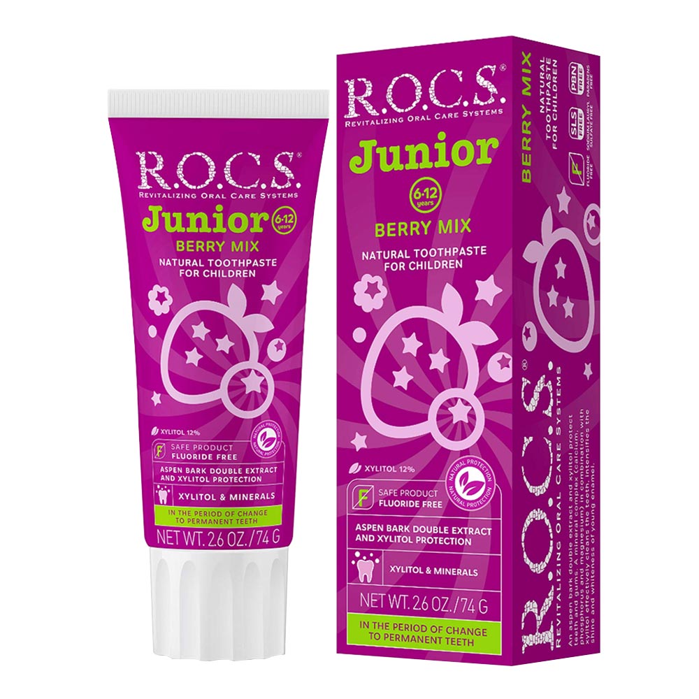 R.O.C.S. Junior 6-12 Berry Mix Toothpaste 60 mL - Easy Pharmacy LLC